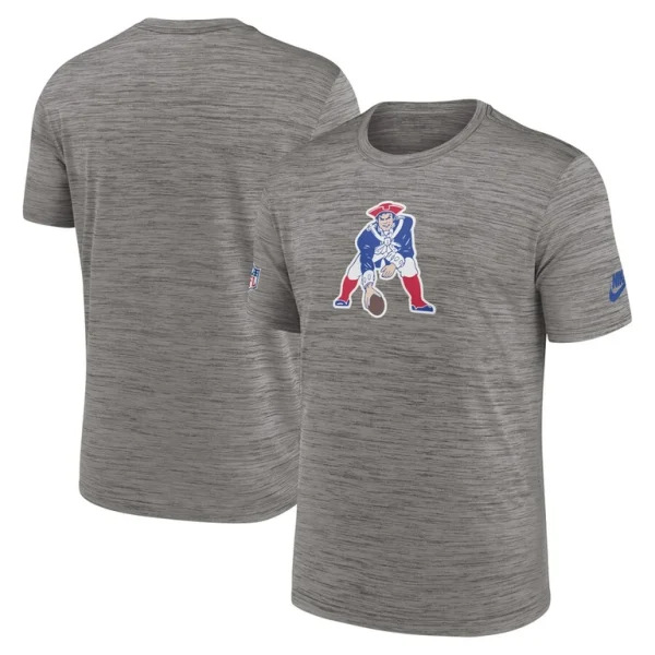 New england patriots nike 2023 sideline alternate logo performance t shirt Heather charcoal