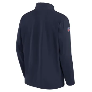 New england patriots nike 2023 sideline coach half zip hoodie jacket Navy L