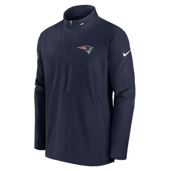 New england patriots nike 2023 sideline coach half zip hoodie jacket Navy M