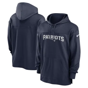 New england patriots nike 2023 sideline lightweight performance hooded top Navy