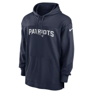 New england patriots nike 2023 sideline lightweight performance hooded top Navy M