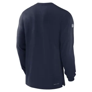 New england patriots nike 2023 sideline performance long sleeve t shirt Navy L