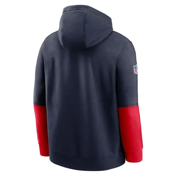 New england patriots nike 2024 sideline club pullover hoodie Navy L