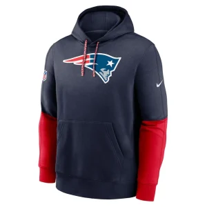New england patriots nike 2024 sideline club pullover hoodie Navy M
