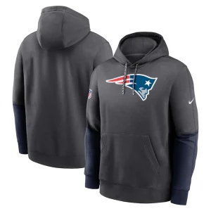 New england patriots nike 2024 sideline club pullover hoodie anthracite Multi