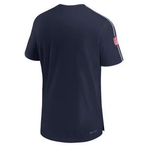 New england patriots nike 2024 sideline coach uv performance t shirt Navy L