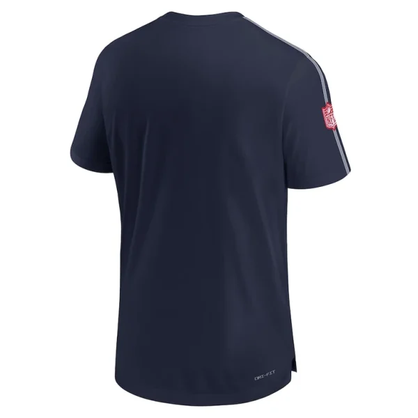 New england patriots nike 2024 sideline coach uv performance t shirt Navy L