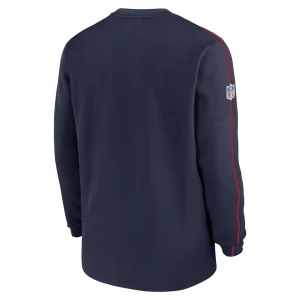 New england patriots nike 2024 sideline coaches long sleeve top Navy L