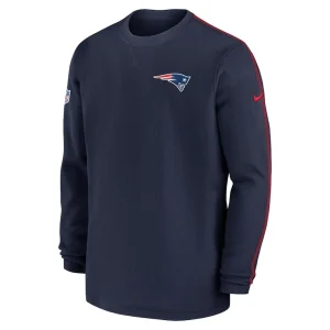 New england patriots nike 2024 sideline coaches long sleeve top Navy M
