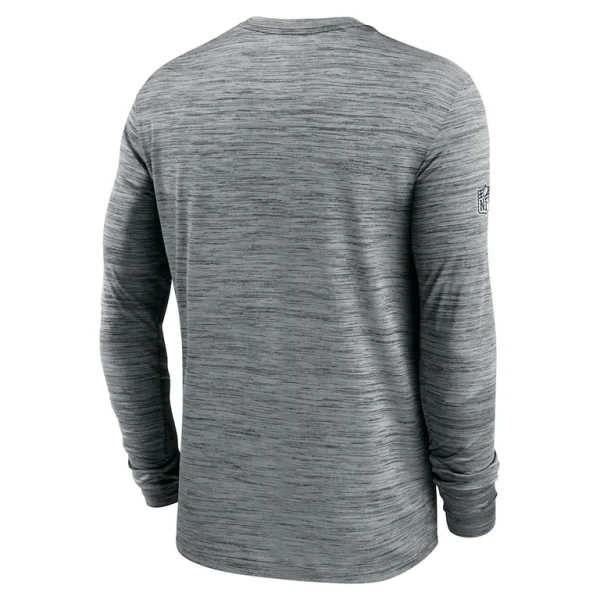 New england patriots nike 2024 sideline velocity performance long sleeve t shirt Gray L