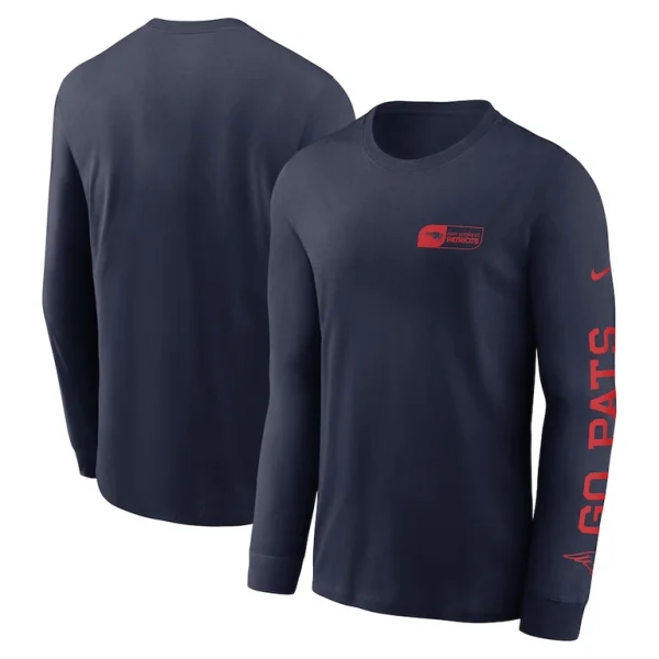 New england patriots nike all out long sleeve t shirt Navy