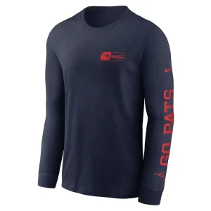 New england patriots nike all out long sleeve t shirt Navy M