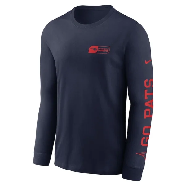 New england patriots nike all out long sleeve t shirt Navy M