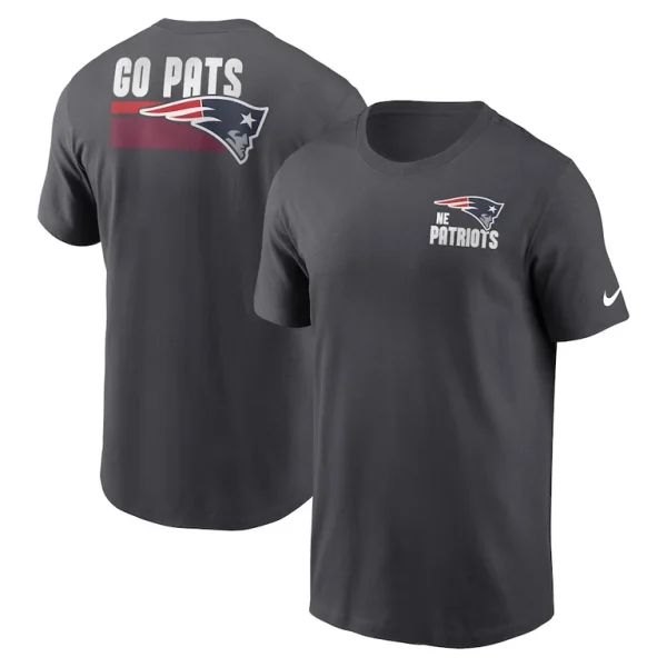 New england patriots nike blitz essential t shirt anthracite Multi