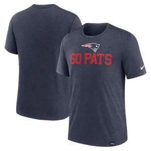 New england patriots nike blitz tri blend t shirt Heather navy