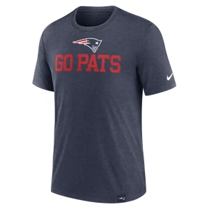 New england patriots nike blitz tri blend t shirt Heather navy M