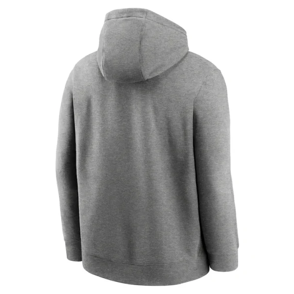 New england patriots nike club fleece pullover hoodie Heather charcoal L