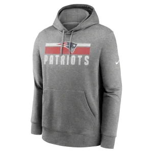 New england patriots nike club fleece pullover hoodie Heather charcoal M