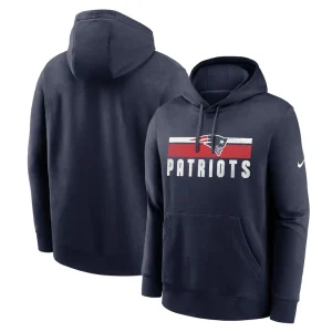 New england patriots nike club fleece pullover hoodie Navy