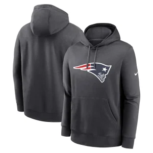 New england patriots nike club logo pullover hoodie anthracite Multi