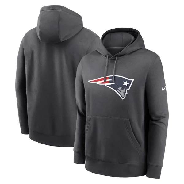 New england patriots nike club logo pullover hoodie anthracite Multi