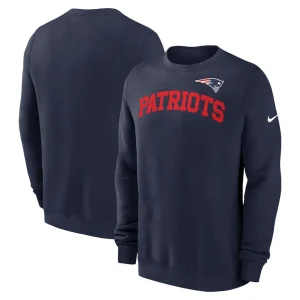 New england patriots nike club pullover sweatshirt Navy