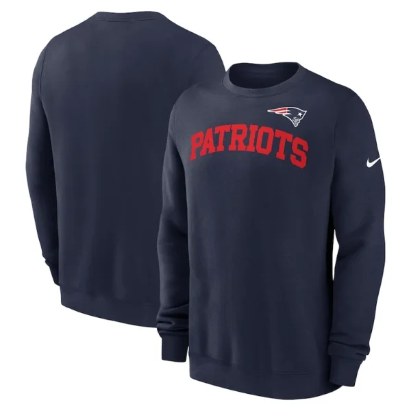 New england patriots nike club pullover sweatshirt Navy
