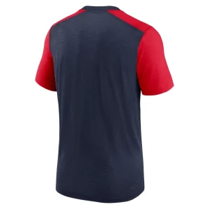 New england patriots nike color block team name t shirt Heathered navyheathered red L