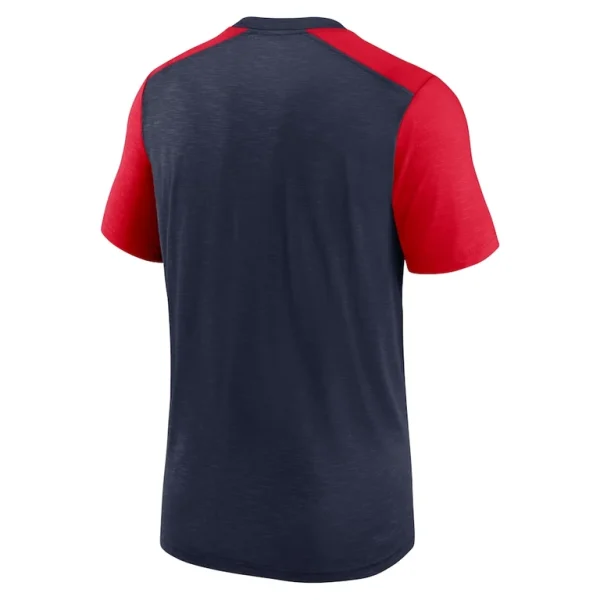 New england patriots nike color block team name t shirt Heathered navyheathered red L