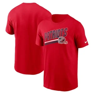 New england patriots nike essential blitz lockup t shirt Red