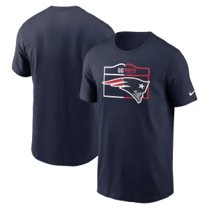 New england patriots nike essential local phrase t shirt Navy
