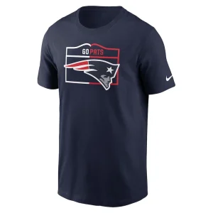 New england patriots nike essential local phrase t shirt Navy M