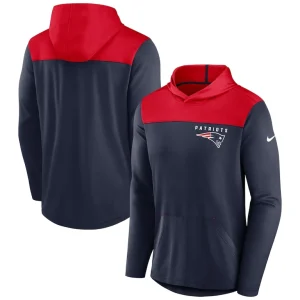 New england patriots nike fan gear pullover hoodie Navy