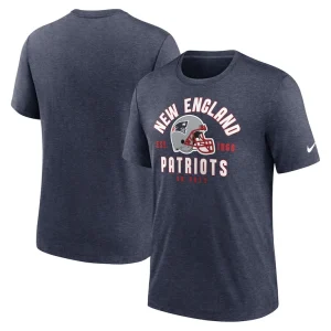 New england patriots nike helmet tri blend t shirt Heather navy