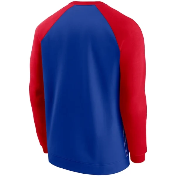 New england patriots nike historic raglan crew performance sweater Royalred L