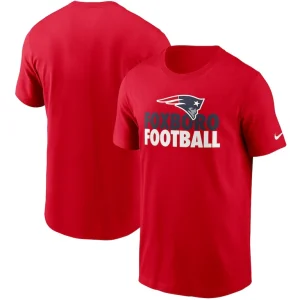 New england patriots nike hometown collection foxboro t shirt Red