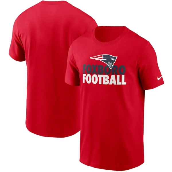 New england patriots nike hometown collection foxboro t shirt Red