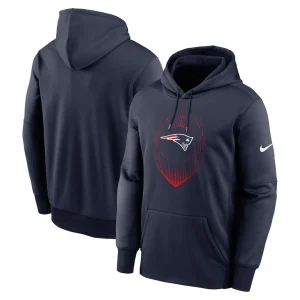 New england patriots nike icon performance pullover hoodie Navy