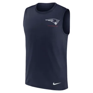 New england patriots nike large logo peformance muscle tank top Navy M