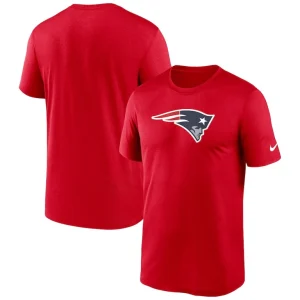 New england patriots nike legend logo performance t shirt Red
