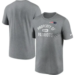 New england patriots nike legend property of performance t shirt Heather charcoal