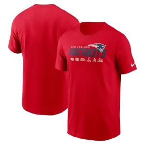 New england patriots nike local essential t shirt Red
