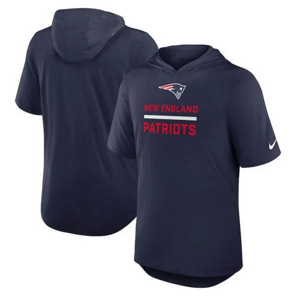 New england patriots nike lockup tri blend hoodie t shirt Navy