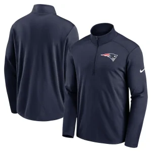 New england patriots nike logo pacer performance half zip jacket Navy