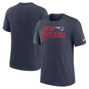 New england patriots nike overlap lockup tri blend t shirt Navy
