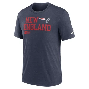 New england patriots nike overlap lockup tri blend t shirt Navy M