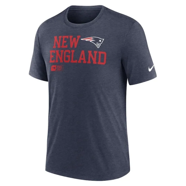 New england patriots nike overlap lockup tri blend t shirt Navy M