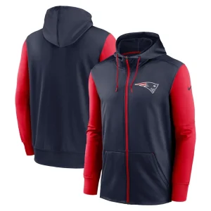 New england patriots nike performance full zip hoodie Navy
