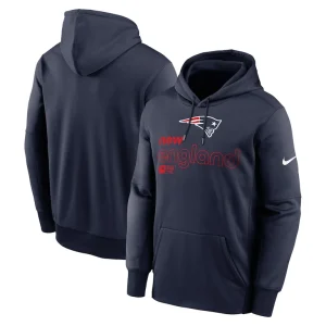 New england patriots nike performance pullover hoodie Navy