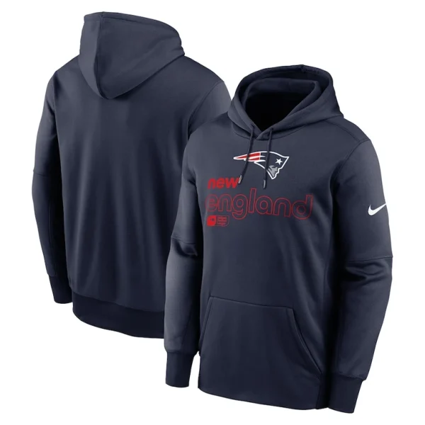 New england patriots nike performance pullover hoodie Navy